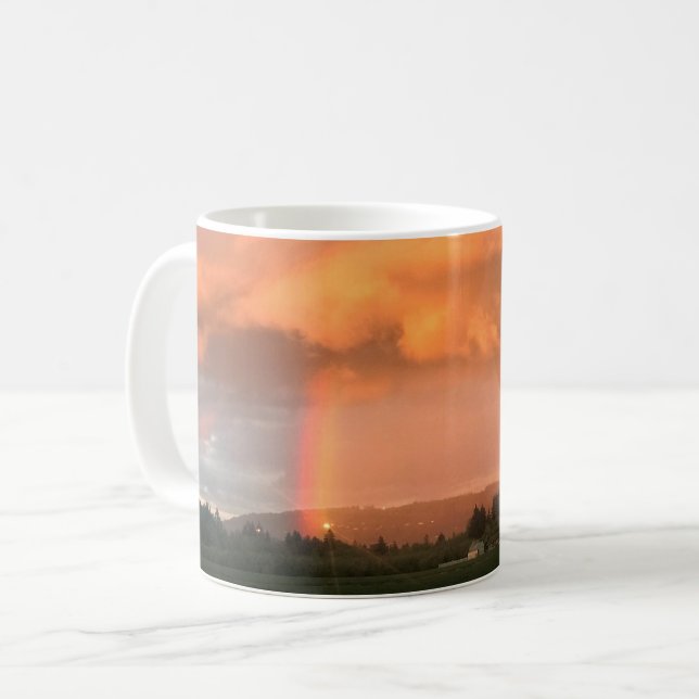 Caneca De Café Arco-íris Sunset (Frente Esquerda)