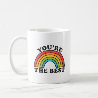 Caneca De Café Arco-Íris Você é o melhor positivo