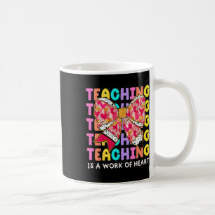 Caneca De Café Arco Lápis Ensino É Um Trabalho De Coração Profess