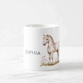 Caneca De Café Arco Rosa Branco Floral