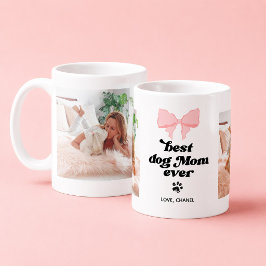 Caneca De Café Arco Rosa Melhor Mãe de Cachorro do Mundo Personal