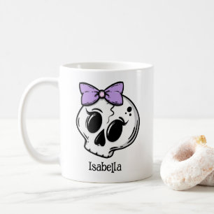 Caneca De Café Arco Roxo Cujo Crânio De Halloween É Personalizado