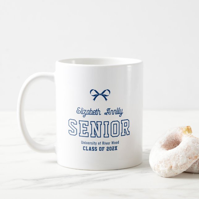 Caneca De Café Arco Sênior Personalizado Ano Script Graduado Facu (Com Donut)