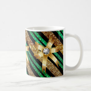 Caneca De Café Arcos de Diamante Dourados e Dourados com brilho v