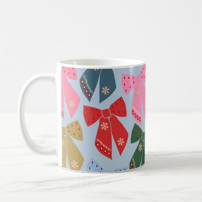 Caneca De Café Arcos de Natal Azul (Esquerda)
