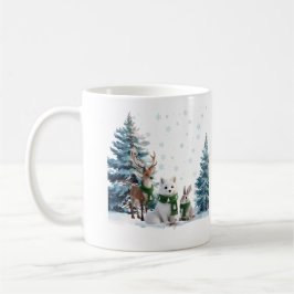 Caneca De Café Arctic Fox Moose and Hare Winter Wildlife Trio