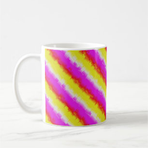 Caneca De Café Ardeco-Arco-Íris, Cor-de-rosa Amarelo