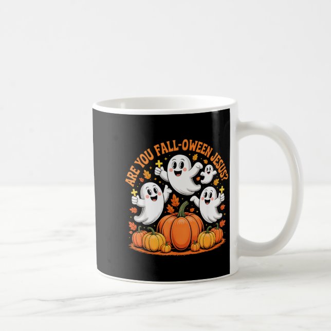Caneca De Café Are You Fall Oween Jesus Halloween Christ  (Direita)