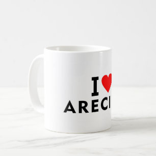 Caneca De Café Arecibo Porto Rico cidade do amor coração como via