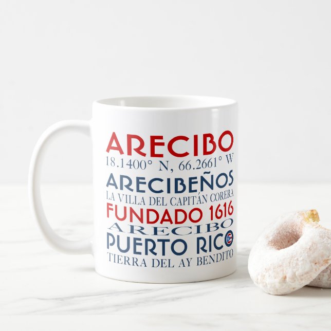 Caneca De Café Arecibo, Puerto Rico (Com Donut)