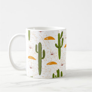 Caneca De Café Areia de Cacto: Estilo Mexicano Sem Costura.