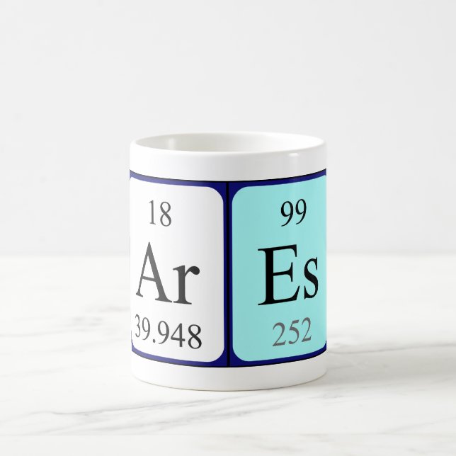 Caneca De Café Ares periodicamente mesa name mug (Centro)