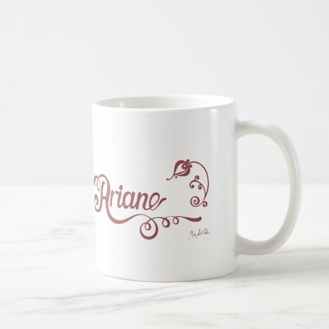 Caneca De Café Ariane - Nome personalizado (Direita)
