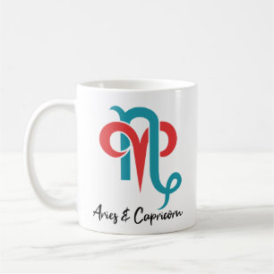 Caneca De Café Aries e Casais de Capricórnio Astrologia Zodiaca