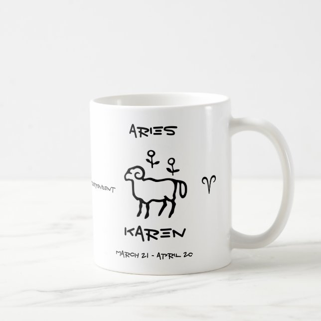 Caneca De Café Áries Personalizadas (Direita)