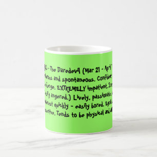 Caneca De Café ARIES - temerário (21 de março - 19 de abril)