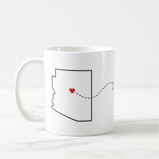 Caneca De Café Arizona à Dakota do Sul - Heart2Heart Coffee Mug
