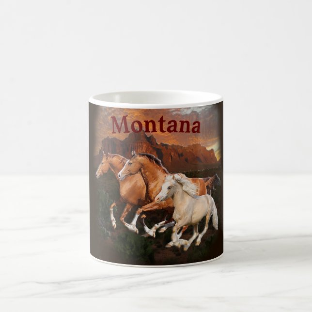 Caneca De Café Arizona Cavalos selvagens (Centro)
