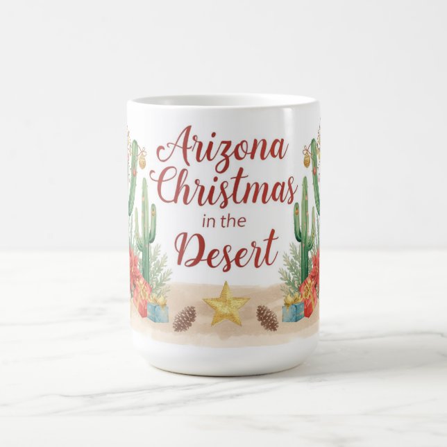 Caneca De Café Arizona Christmas In desert  (Centro)