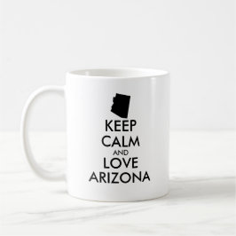 Caneca De Café Arizona personalizável MANTER CALM e AMOR