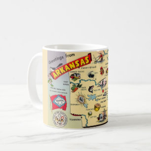 Caneca De Café Arkansas Map Mug