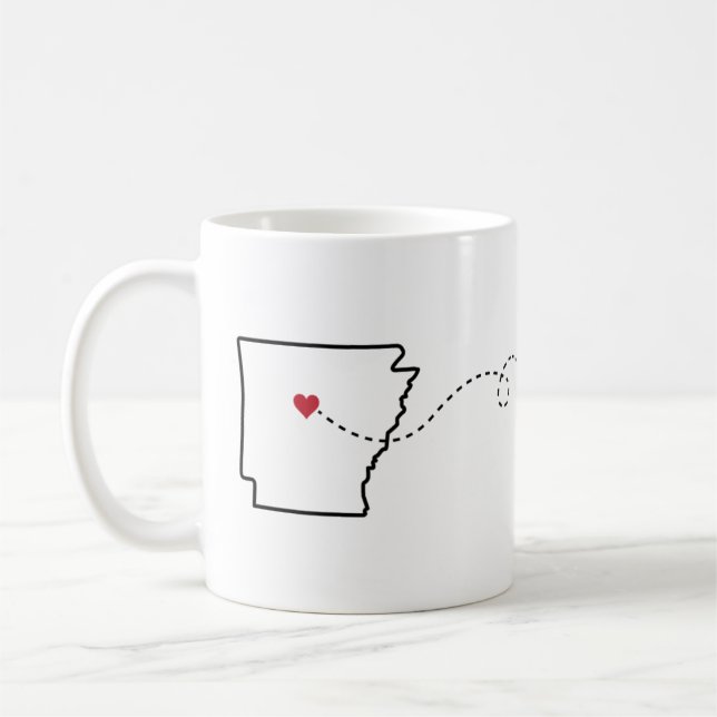 Caneca De Café Arkansas para Oregon - Heart2Heart Coffee Mug (Esquerda)