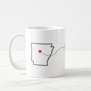 Caneca De Café Arkansas para Texas - Heart2Heart Coffee Mug