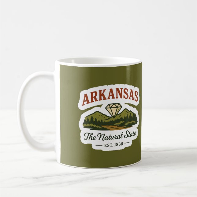 Caneca De Café Arkansas - The Natural State Mug (Esquerda)