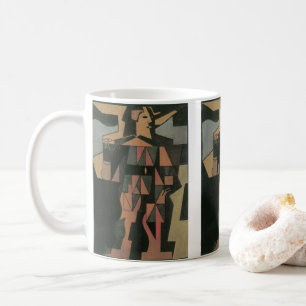 Caneca De Café Arlequim por Juan Gris, Arte Cubista Vintage