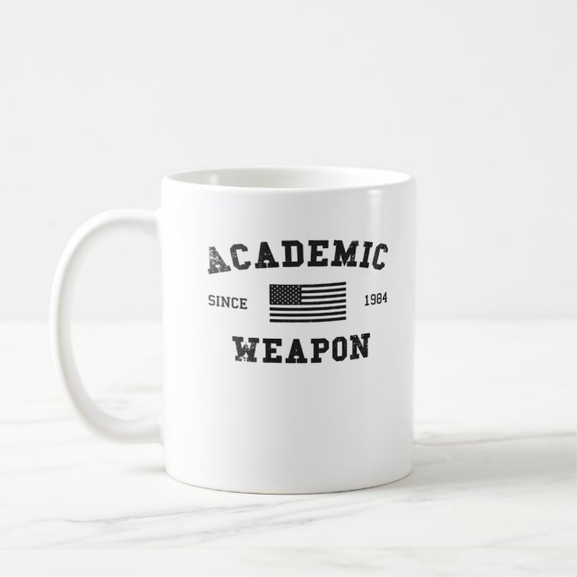 Caneca De Café Arma Acadêmica Meme Engraçada (Esquerda)