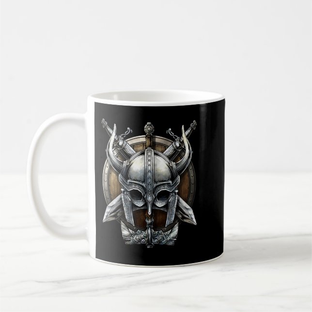 Caneca De Café Arma de Capacete Viking (Esquerda)
