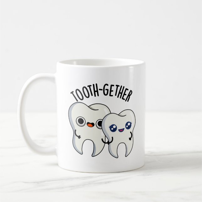 Caneca De Café Arma Engraçado dos Dentes (Esquerda)
