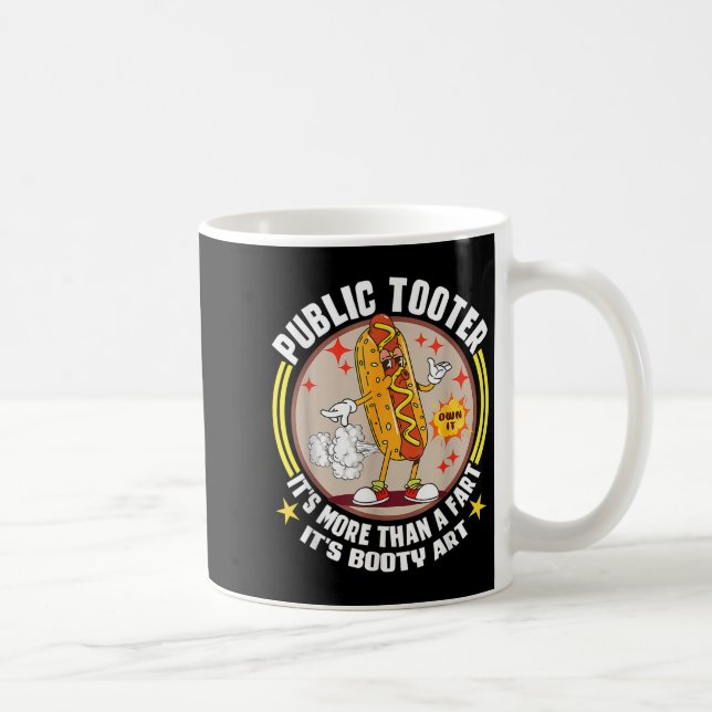 Caneca De Café Arma Pública Engraçado Hotdog Fart Piada Booty Art (Direita)