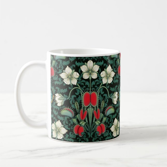 Caneca De Café Armadilha de Vênus e Borboleta Azul (Esquerda)