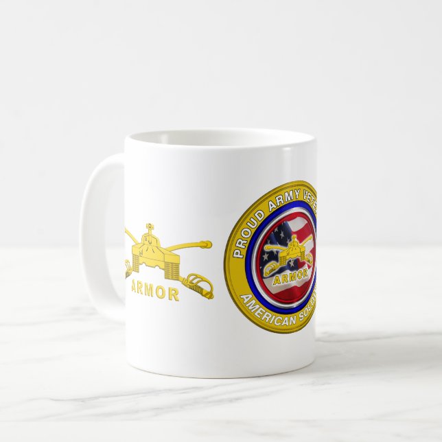Caneca De Café Armador Veterano do Exército Orgânico (Frente Esquerda)