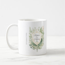 Caneca De Café Armamento Rustic Greenery Shield Personaliza