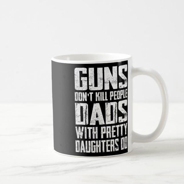 Caneca De Café Armas Não Matar Pais Pessoas com Filhas Bonito (Direita)