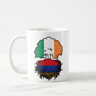 Caneca De Café Armênia - Bandeira da árvore da Irlanda na Irlanda