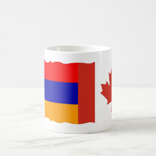 Caneca De Café Armênio e canadense Flag Coffee Mug