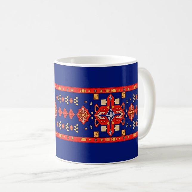 Caneca De Café Armênio Folk Art Mug (Frente Esquerda)