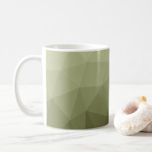 Caneca De Café Army light green gradient geometric mesh pattern