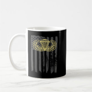 Caneca De Café Army Parachute wings badge and US Flag airborne