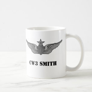 Caneca De Café ArmySrAvnBadge, ó batalhão do MI, CW3 SMITH
