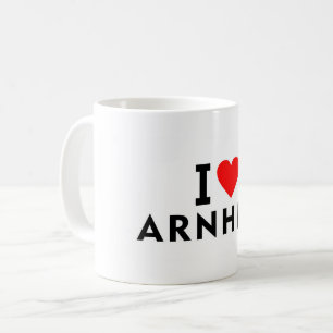 Caneca De Café Arnhem Países Baixos cidade do amor coração como v