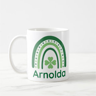 Caneca De Café Arnolda Name Clover Boho Rainbow