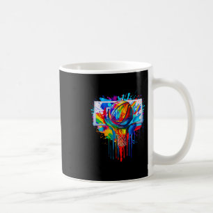 Caneca De Café Aro Croma Esboço Ll Tinta Despejar Pancada Aro de