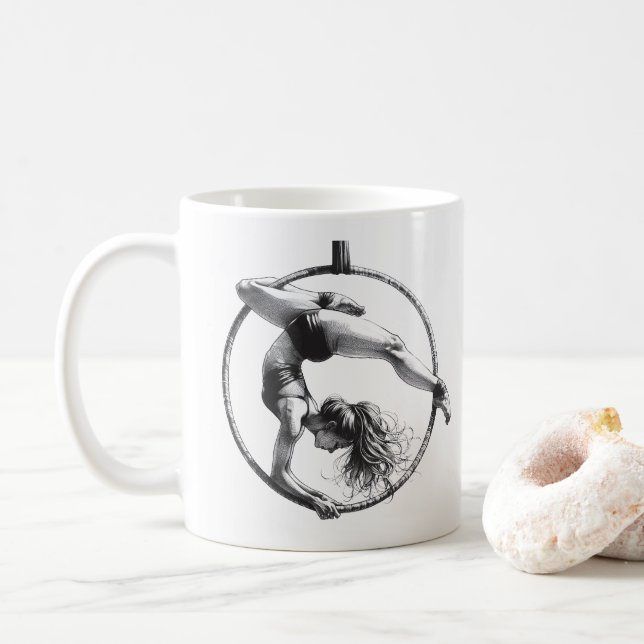 Caneca De Café Aro de Aéreo Lira Nome Personalizável (Com Donut)