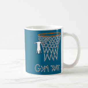 Caneca De Café Aro de Basquete Rato de Academia Engraçado