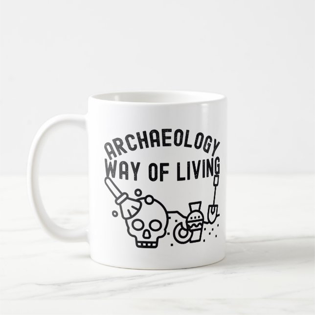 Caneca De Café Arqueologia - Modo de Viver, Ditado de Arqueologia (Esquerda)