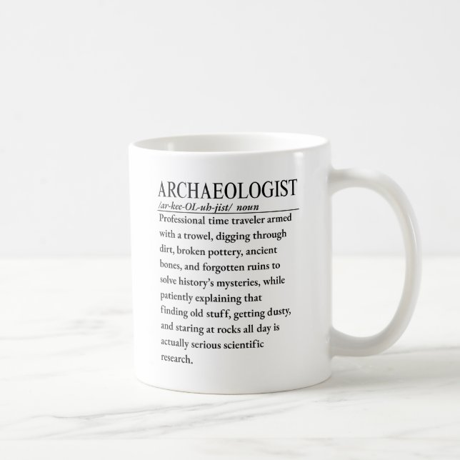 Caneca De Café Arqueólogo (Direita)